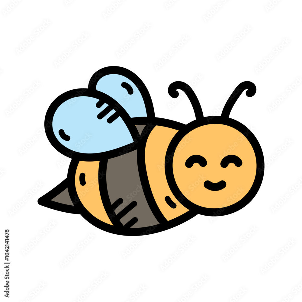 Obraz premium Bee Doodle Illustration