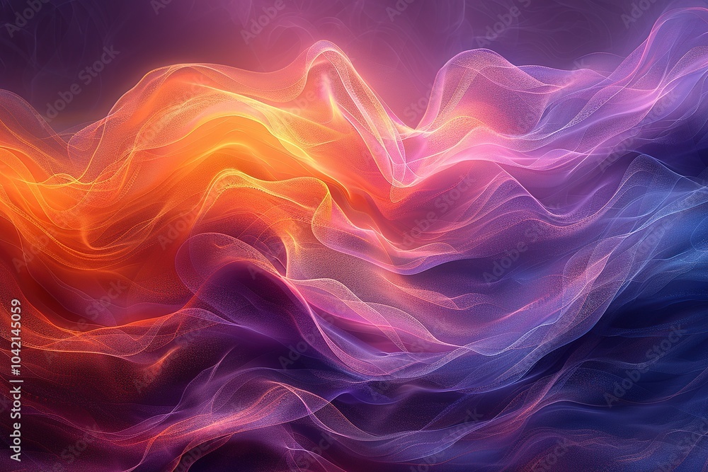 Fototapeta premium patterns vibrant flowing color transitions v ar abstract bright digital backdrop motion