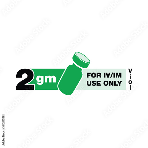 Vial icon Injectable logo for IV or IM