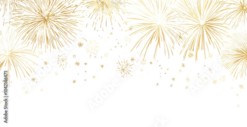 PNG Fireworks illustration background celebration.