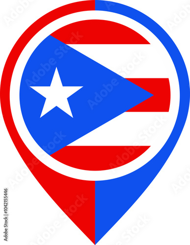 Free Download Map Icon Inside Puerto Rico Flag - GFXLoad
