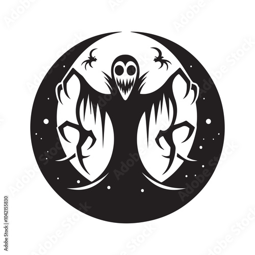 Creepy Halloween Nightmare Silhouette Vectors – High-Quality Graphics