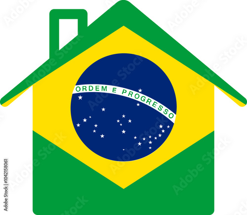 Home Shape Of Icon Brazil Flag