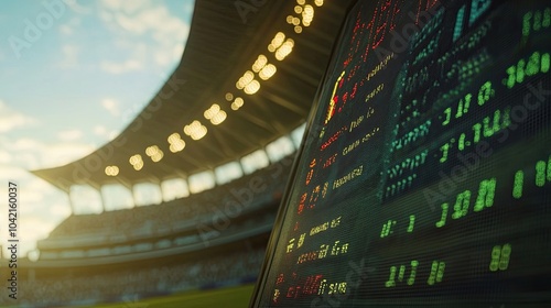 A close-up shot of a digital scorecard for the India vs Ireland cricket match, capturing balls faced and wickets taken with a vivid scoreboard in the backdrop.
