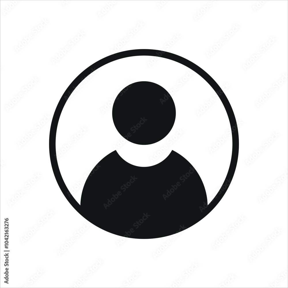 Profile man icon, man icon white background isolated image Profile man icon, man icon white background isolated image