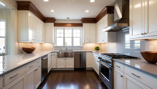 Wallpaper Mural Sleek kitchen design with luxury modern finishes and minimalist layout Torontodigital.ca