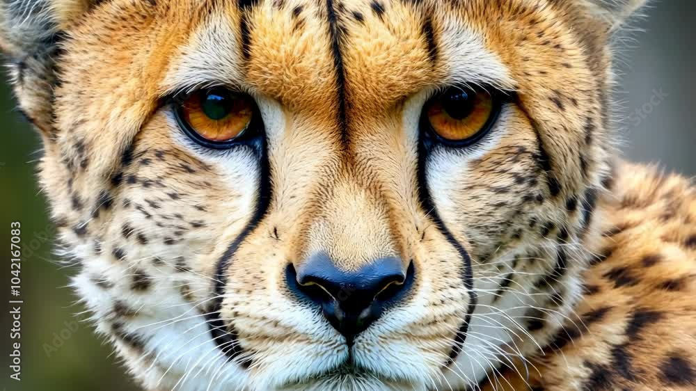 A close-up of a cheetah showcasing its distinctive spots and intense gaze. A close-up of a cheetah showcasing its distinctive spots and intense gaze.