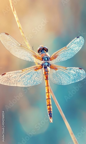 Wallpaper Mural Dragonfly perched on a twig. Torontodigital.ca