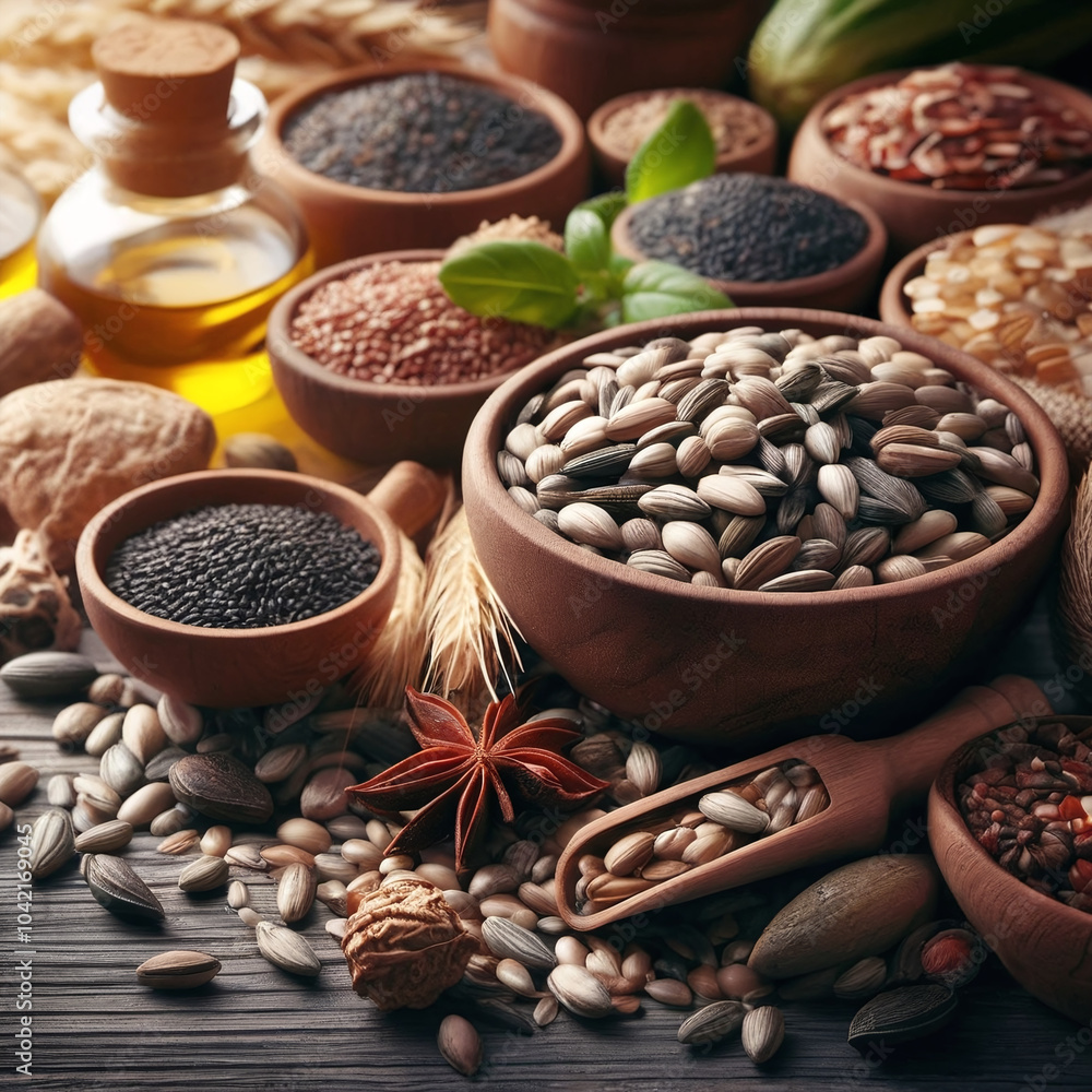 Obraz premium Wide selection of different&nbsp;seeds food