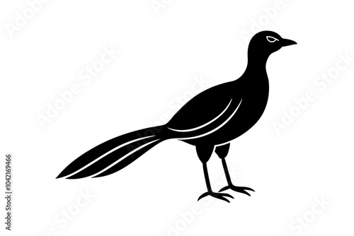 Modern Bird Silhouette Vector Clipart on White background.