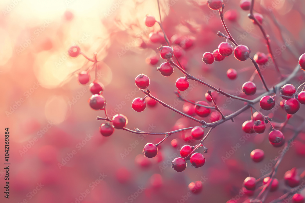 Red berries background. Red berries background.