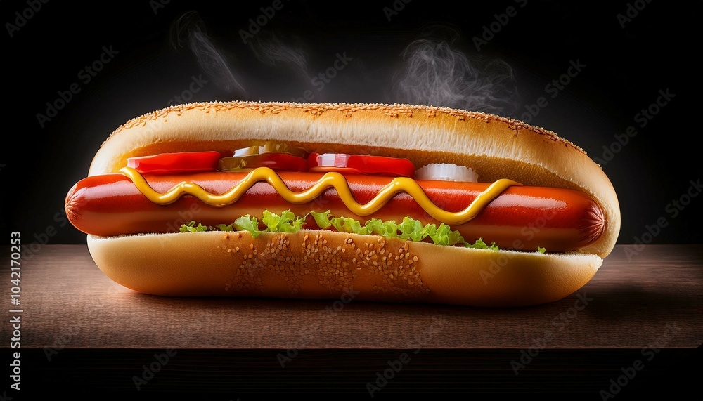 hot dog with mustard and ketchup hot dog with mustard and ketchup
