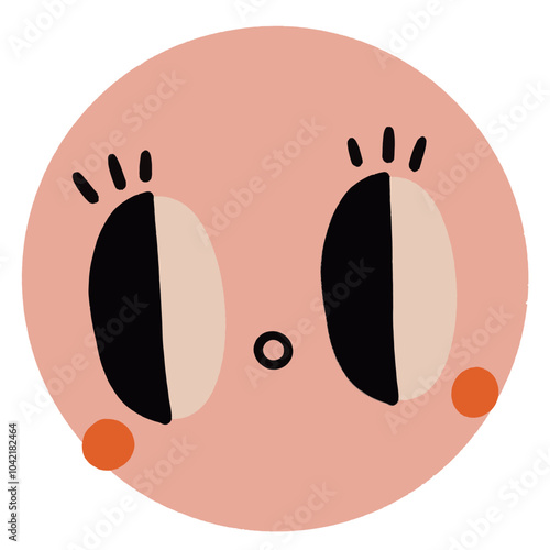 Vector hand drawn cartoon illustration cute planet Venus with smiling face