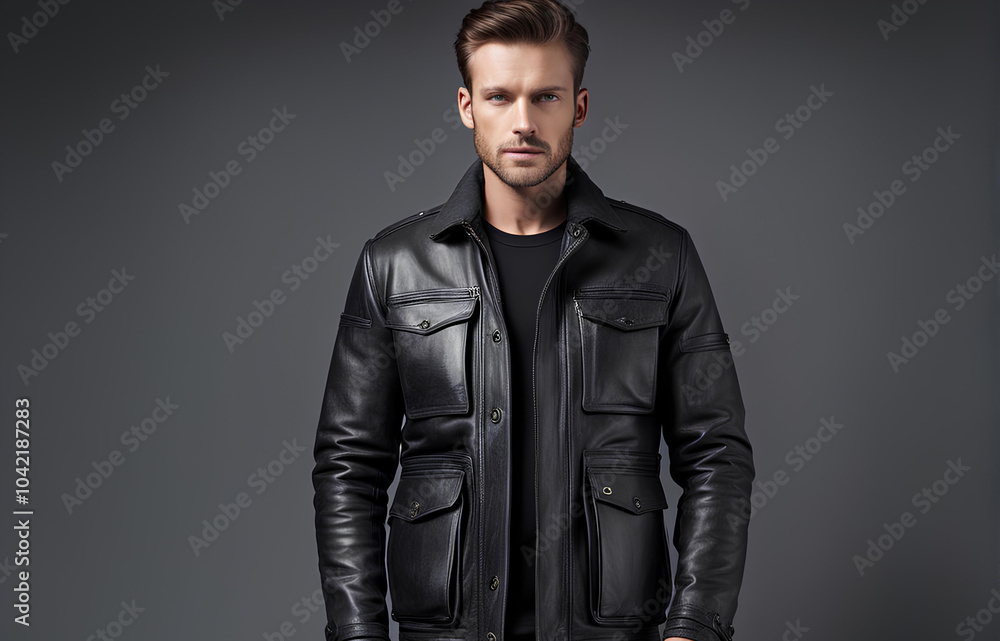 Sleek Design Black Cowhide Leather Jacket for Winter Sleek Design Black Cowhide Leather Jacket for Winter