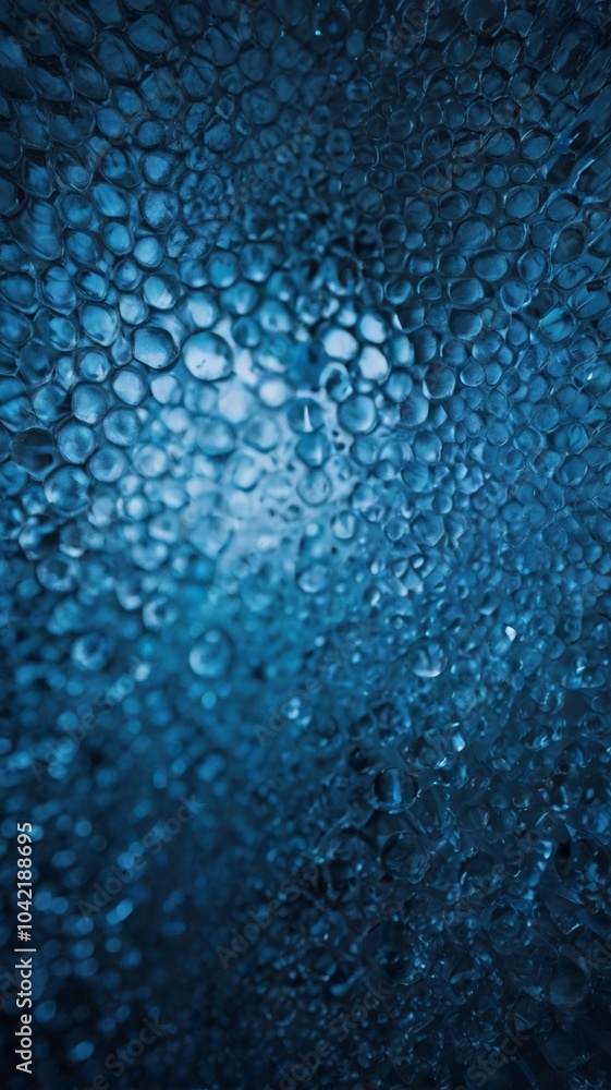 Obraz premium blurred winter luxury background featuring snow and a frosty glass textured surface. This digital backdrop showcases a stunning blue gradient and an electronic diode effect, perfect for December