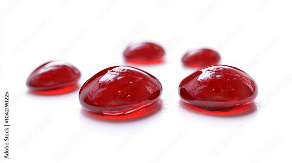 Isolated Blood Drops on White Surface, vivid crimson droplets scattered on a clean white backdrop, symbolizing life, injury, or emotional turmoil, striking contrast in color and texture Isolated Blood Drops on White Surface, vivid crimson droplets scattered on a clean white backdrop, symbolizing life, injury, or emotional turmoil, striking contrast in color and texture
