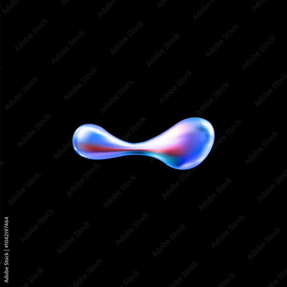 3D glossy fluid holographic blot shape on black, iridescent blob splash, vector rainbow reflective chrome molten drip 3D glossy fluid holographic blot shape on black, iridescent blob splash, vector rainbow reflective chrome molten drip