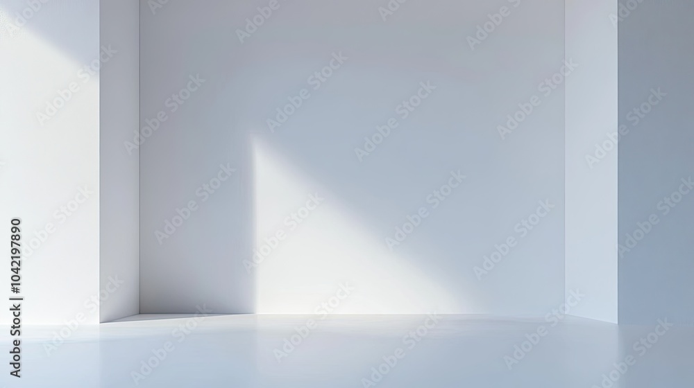 Fototapeta premium Minimalist white background with ample space in the center for your message, ideal for showcasing text or branding in a clean and professional manner