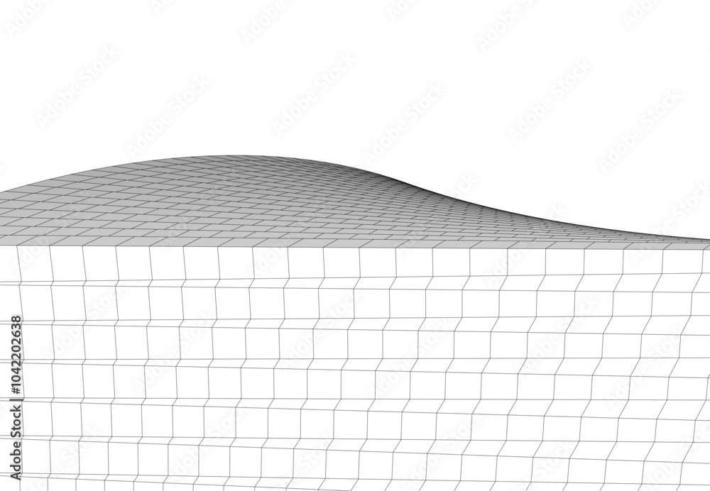 Architecture building 3d. Concept sketch. Architecture building 3d. Concept sketch.