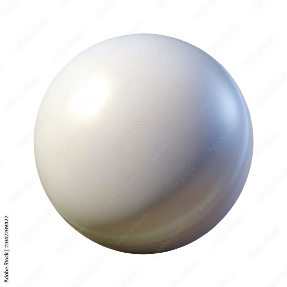Fototapeta premium a smooth, shiny, white sphere. It appears to be a 3D rendering of a ball, with a subtle gradient of light and shadow that gives it a realistic appearance