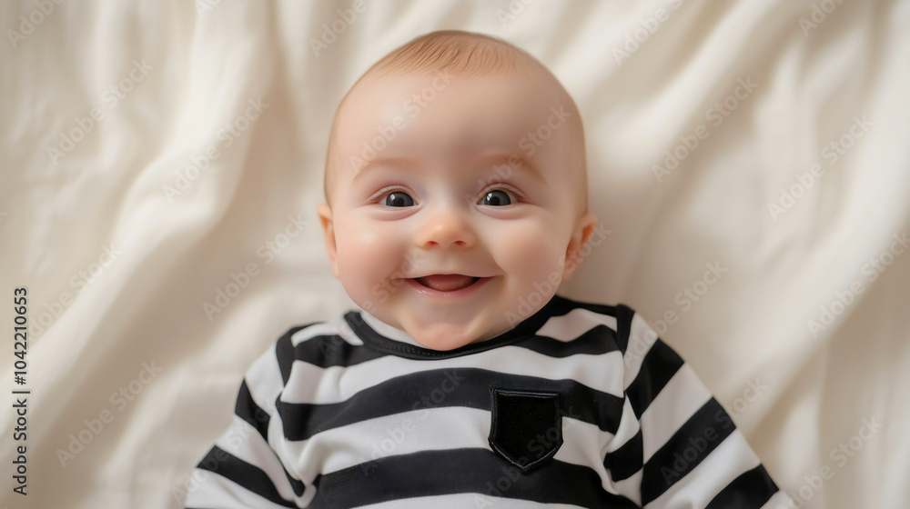 A baby in a prison outfit, sentenced for the grand theft of lollipops, looking quite adorable in their inmate pajamas. A baby in a prison outfit, sentenced for the grand theft of lollipops, looking quite adorable in their inmate pajamas.