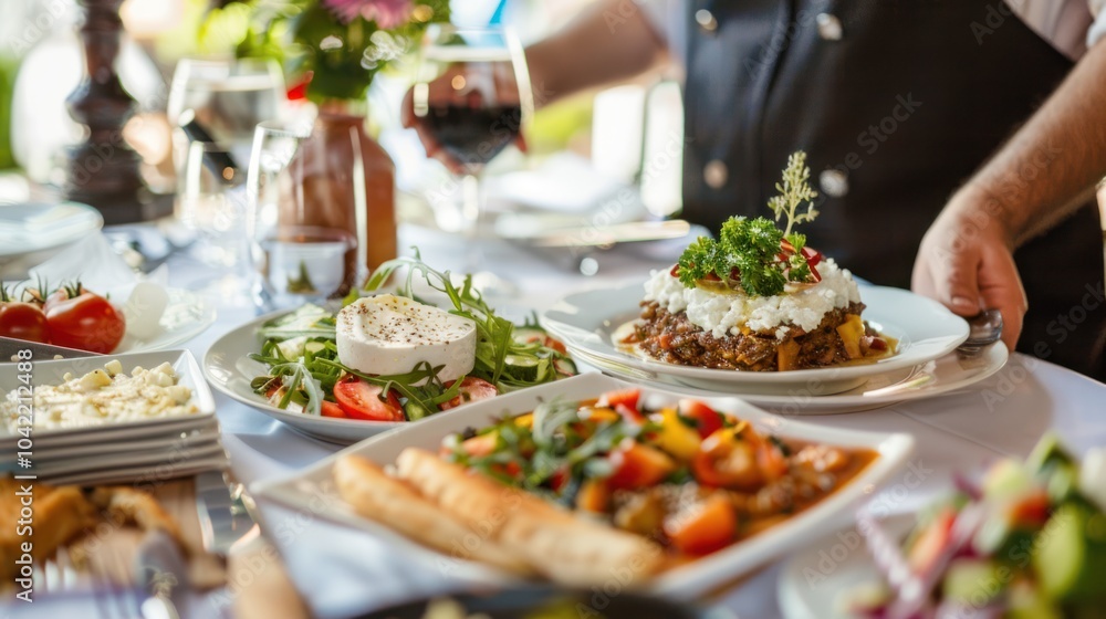 Gourmet Food on a Table Gourmet Food on a Table