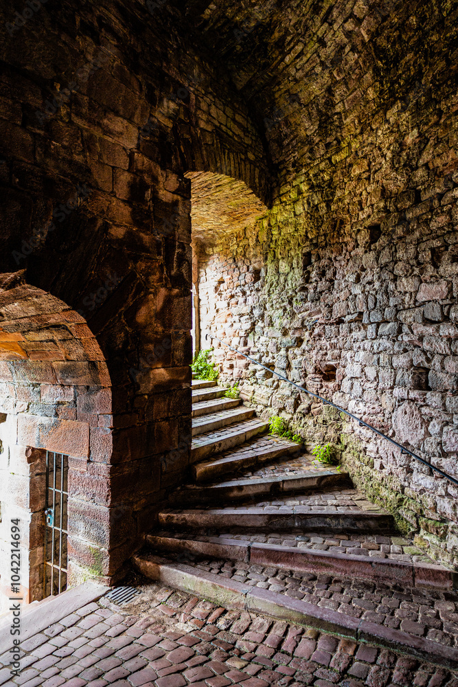 Fototapeta premium Staircase in a medieval castle