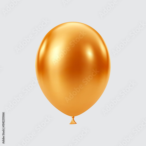 3D Black Orange balloon. Realistic glossy balloons. Dot pattern.