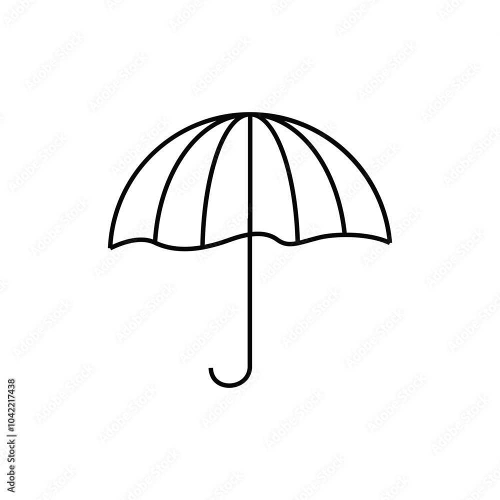 Umbrella Icon – Simple and Minimalist Vector Design Umbrella Icon – Simple and Minimalist Vector Design