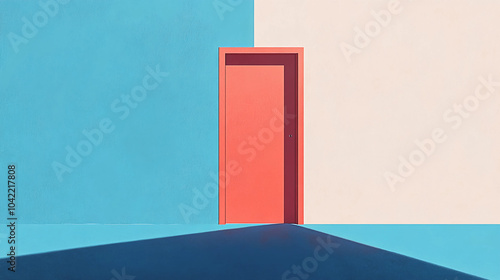 Minimalist illustration of a doorway