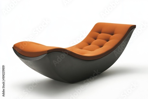 a modern furniture section image 2d with thick black lines on plain solid background without shadow photo