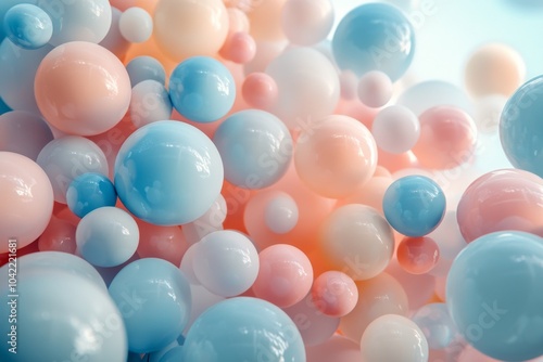 Colorful balloons fill the sky during a joyful outdoor celebration on a sunny...