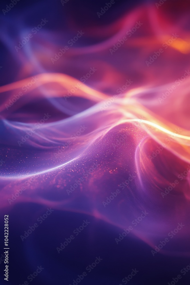 Obraz premium Colorful purple bokeh lights create a magical atmosphere at night in an abstract setting