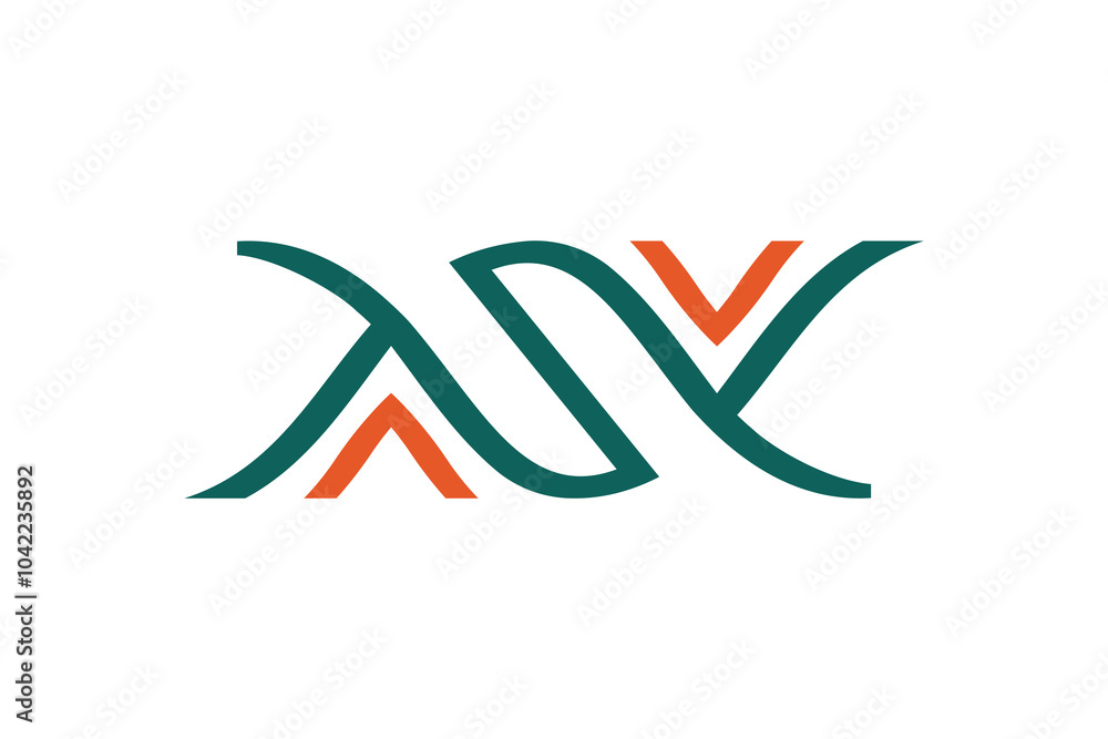 Fototapeta premium AV Abstract Letter logo creative design template