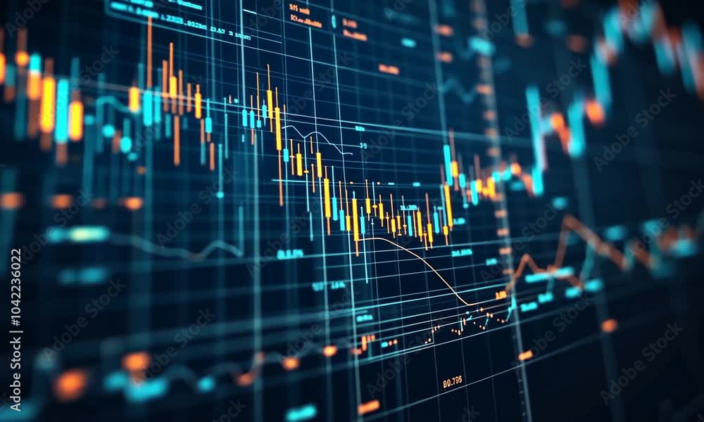 A Close-Up of a Stock Market Chart Displayed on a Computer Screen