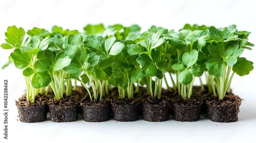 Vibrant Group of Plants Growing in Rich Dirt.
Vibrant Group of Plants Growing in Rich Dirt.