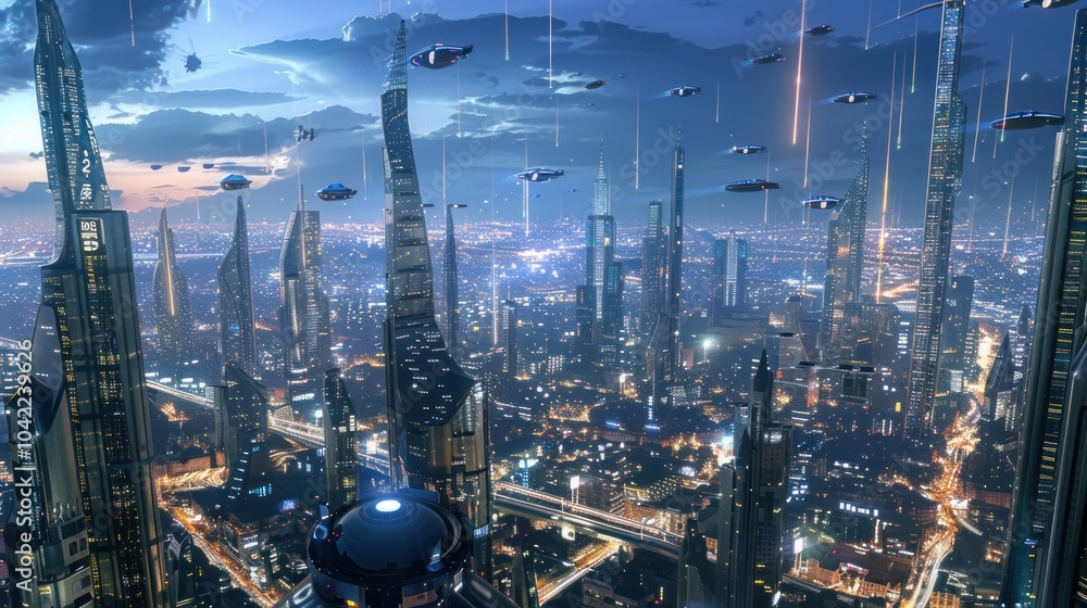 Fototapeta premium Futuristic Cityscape