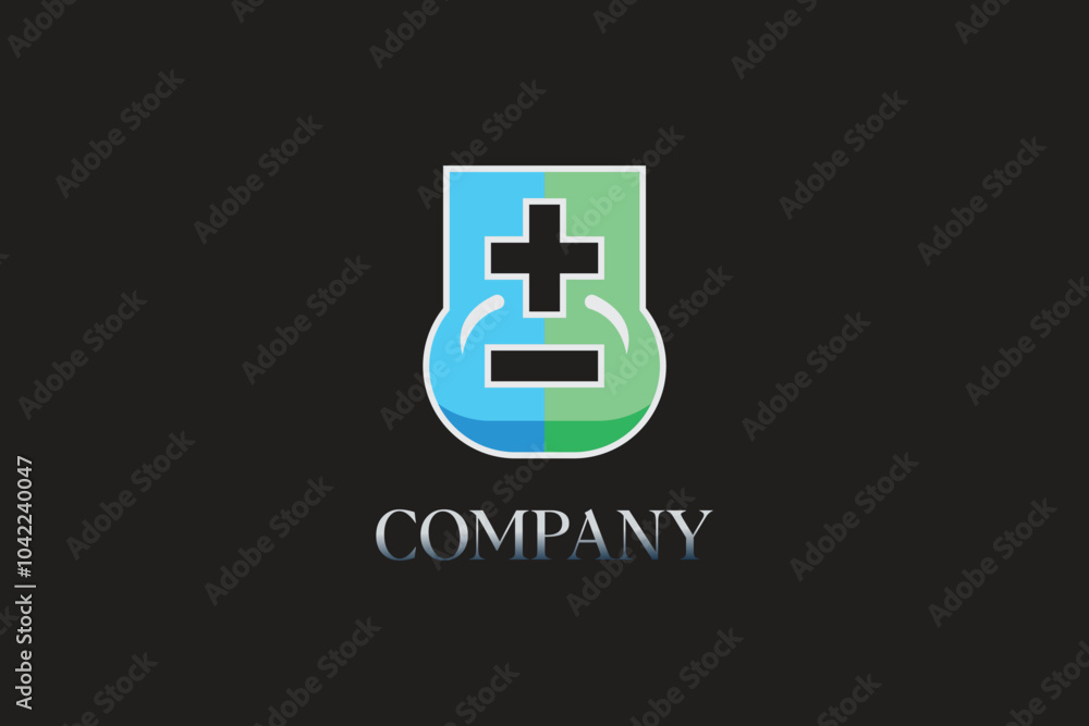 Minimalist medical logo vector template design Minimalist medical logo vector template design