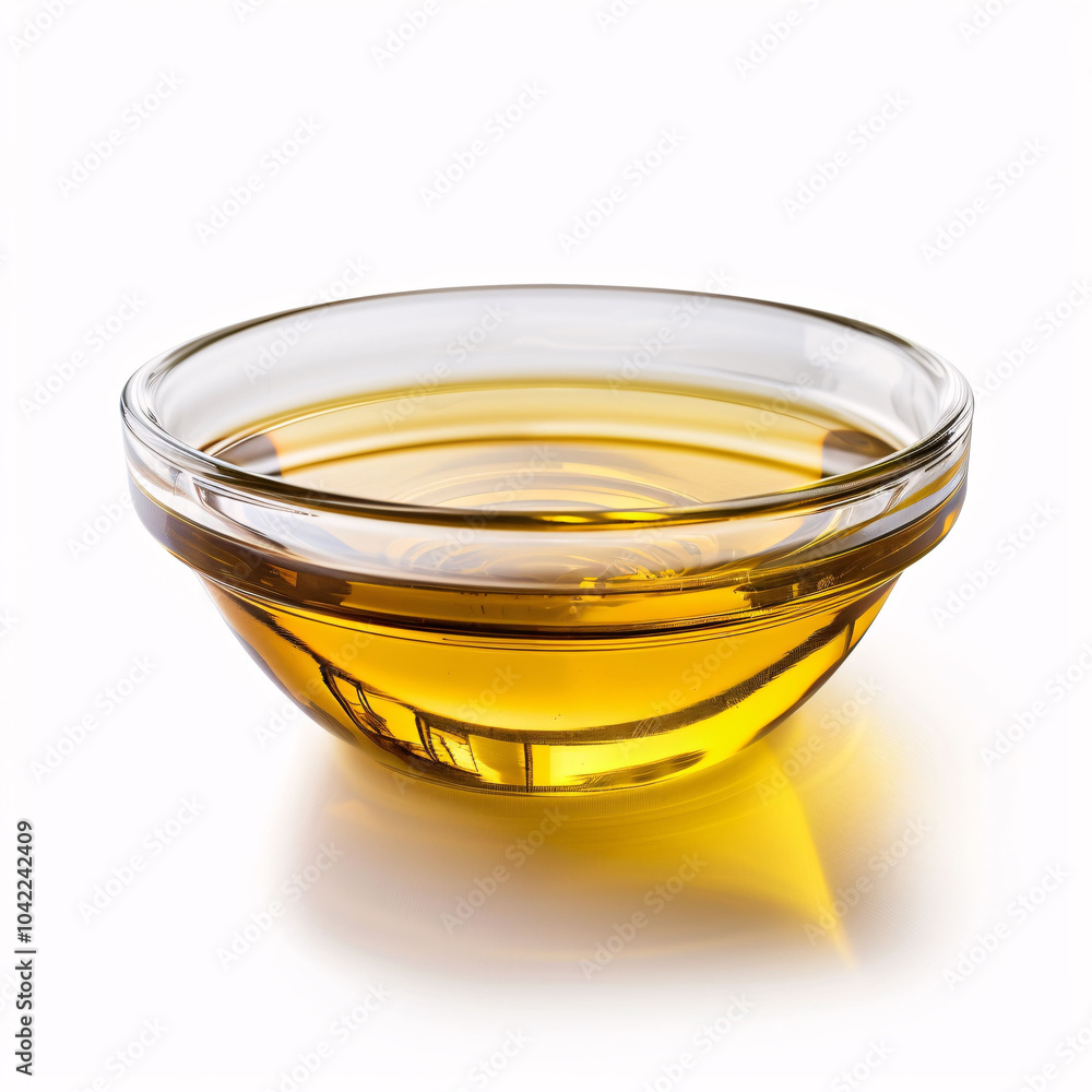 A bowl of olive oil isolated on white background A bowl of olive oil isolated on white background