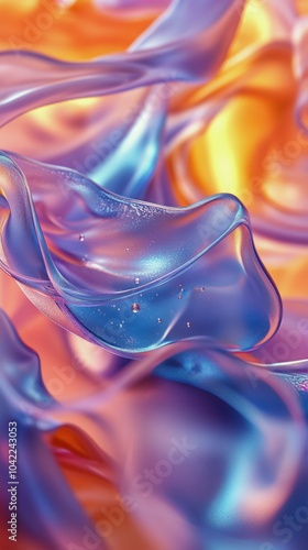 Vibrant abstract of water droplets and reflections from dynamic movement