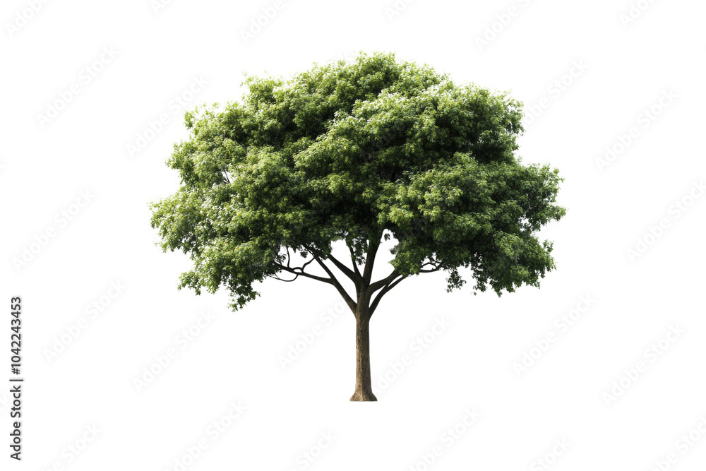 Lush green tree with full canopy, for easy integration into various designs,Isolated on transparent background Lush green tree with full canopy, for easy integration into various designs,Isolated on transparent background