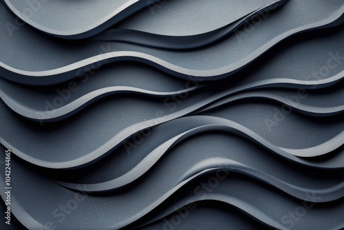Textured black surface with concentric circular patterns creates depth and vi...