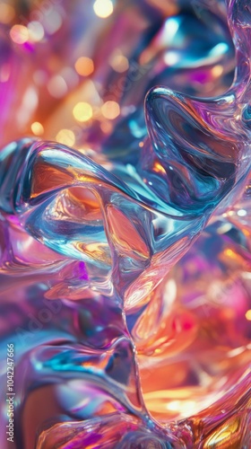 Vibrant abstract of water droplets and reflections from dynamic movement