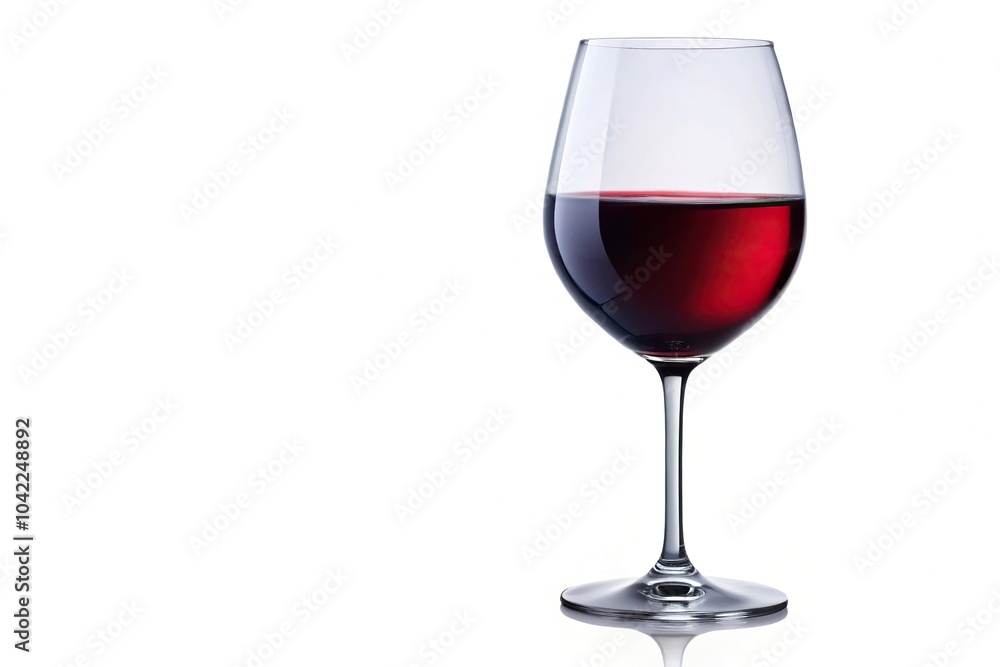 Reflected Syrah shiraz wine glass on white background, red wine Reflected Syrah shiraz wine glass on white background, red wine
