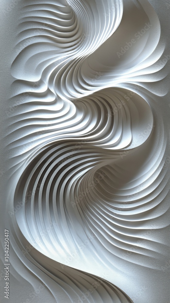 Abstract three dimensional design featuring two spheres and swirling lines on a textured background Abstract three dimensional design featuring two spheres and swirling lines on a textured background