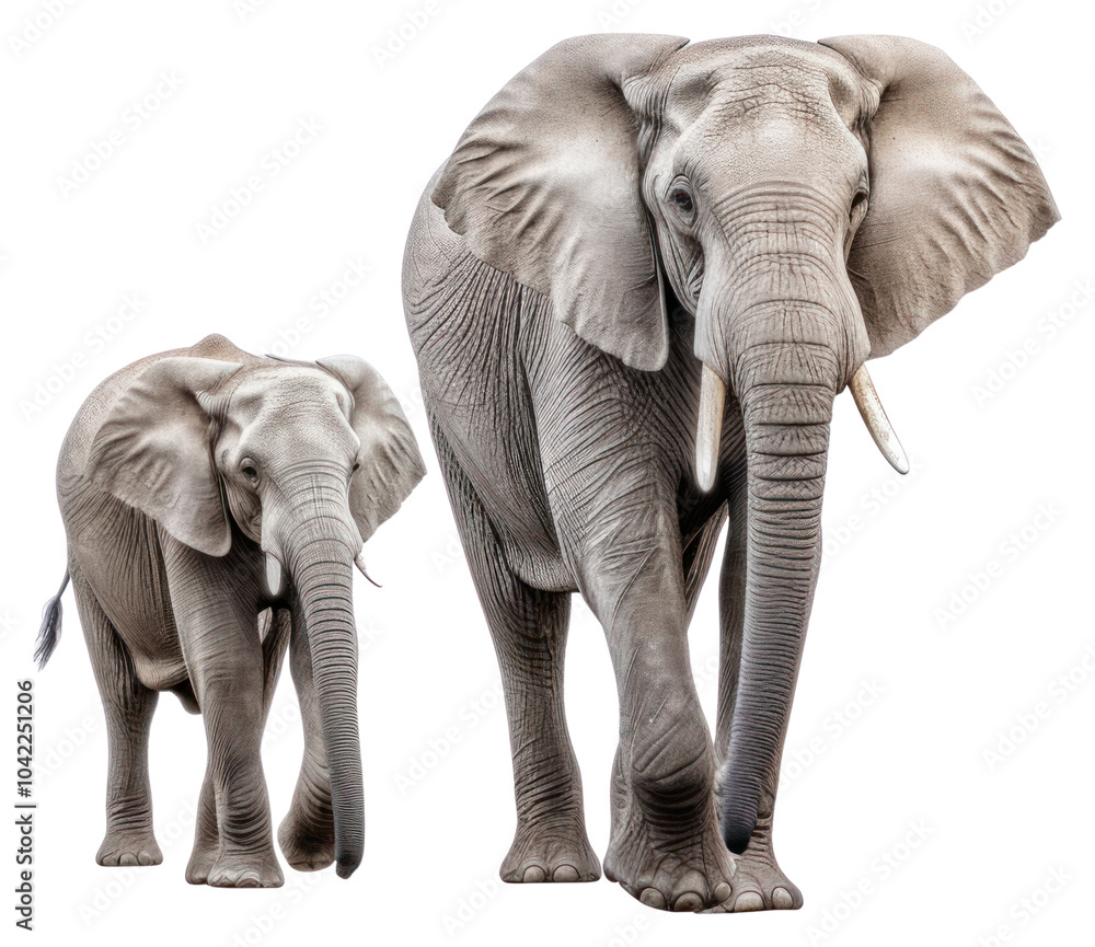 Fototapeta premium PNG Two elephant walking wildlife animal mammal.