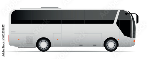 Tourist Coach Bus Vector Mockup