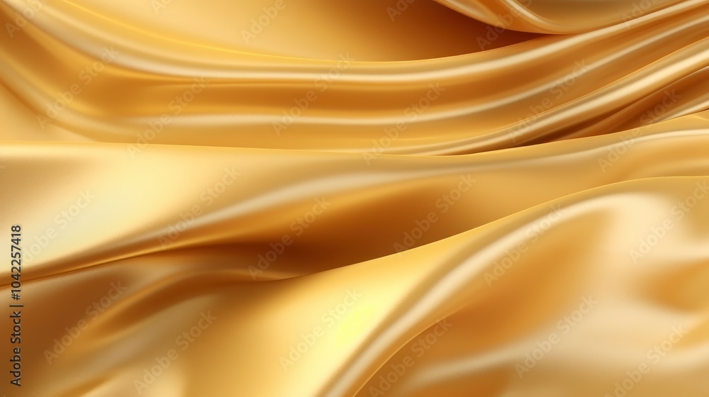 Fototapeta premium Golden satin texture background, soft focus.
