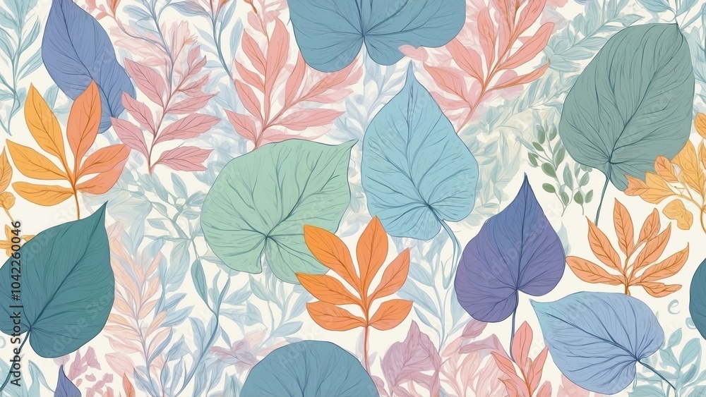Delicate Botanical Leaf Pattern Delicate Botanical Leaf Pattern