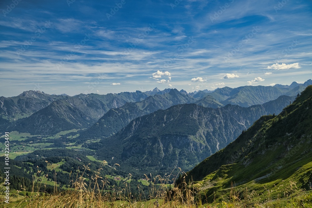 Fototapeta premium Oberstdorf, Allgäu, Nebelhorn und Umgebung